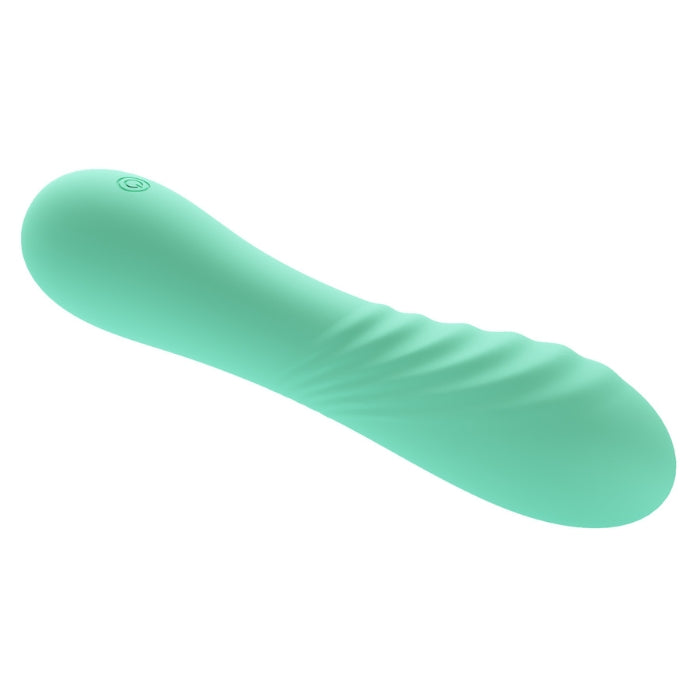Pretty Love Alexisrose mint green silicone vibrator with elegant full-cover ridges