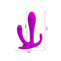 Bright purple silicone sex toy, Pretty Love Anal Plug - Edgar, features curved protrusions