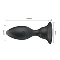 Large Black Pretty Love Vibrating Anal Plug with Tapered Design