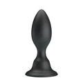 Large black Pretty Love vibrating anal butt plug with smooth tapered design