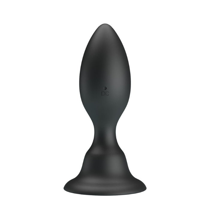 Large black Pretty Love vibrating anal butt plug with smooth tapered design