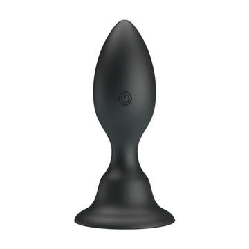 Large black Pretty Love vibrating anal butt plug with power button