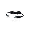 Large black Pretty Love vibrating anal butt plug with coiled USB charging cable