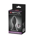 Large Black Pretty Love Vibrating Anal Plug with Suction Base