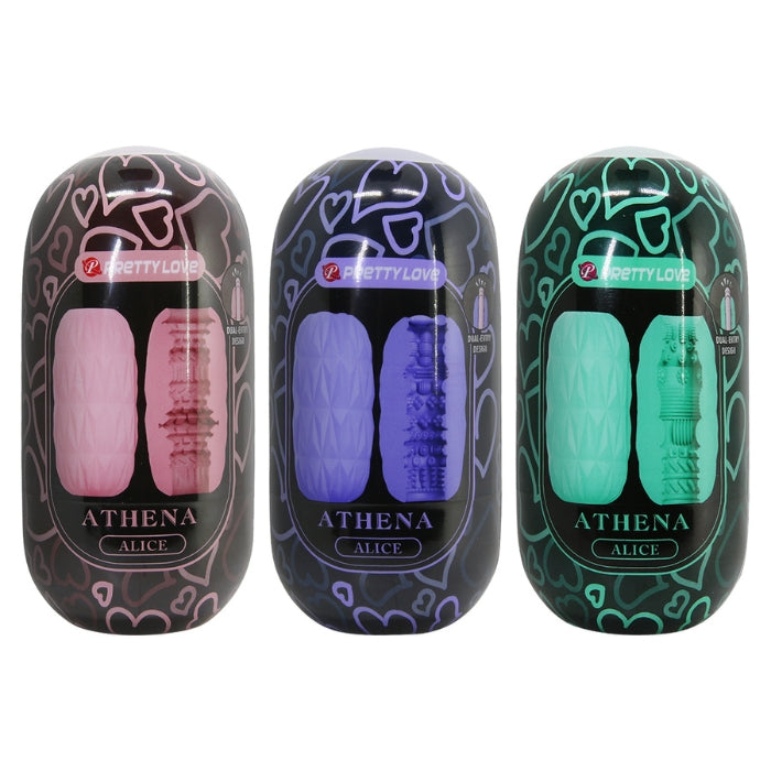 Pretty Love Athena Alice egg masturbator in pink, purple, teal