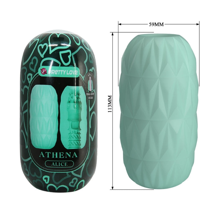 Pretty Love Athena Alice egg masturbator in mint green with heart packaging