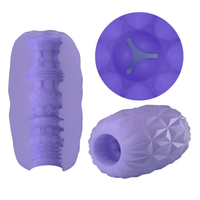 Pretty Love Athena Alice egg masturbator with purple textured cock ring