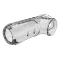 Clear Pretty Love Ball Sling penis sleeve with etched floral glass dildo cover