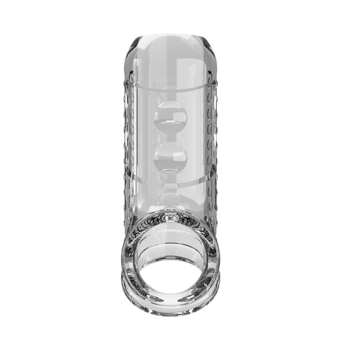 Clear Pretty Love Ball Sling Penis Sleeve with textured glass ring
