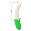 Pretty Love Banana Knight vibrator in green and white silicone