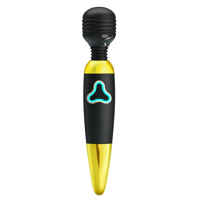 Pretty Love Body rechargeable vibrating massage wand in black and gold