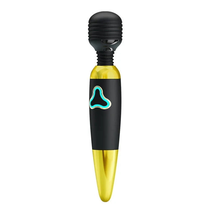 Pretty Love Body rechargeable vibrating massage wand in black and gold