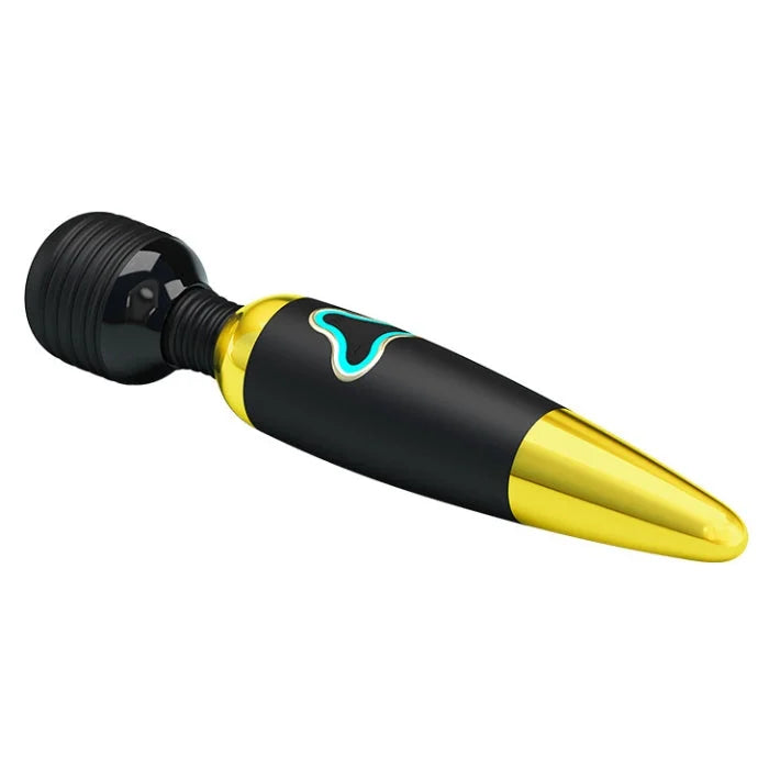 Pretty Love Body rechargeable vibrating massage wand in black and gold