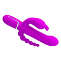 Pretty Love Cammy double penetration vibrator in vibrant purple silicone