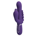 Pretty Love Cammy purple rabbit vibrator with ridges and silver band