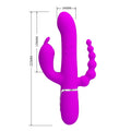 Pretty Love Cammy purple silicone cactus vibrator with silver band