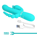 Pretty Love Cammy teal rabbit vibrator with rolling bead modes