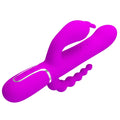 Pretty Love Cammy double penetration rabbit vibrator in pink