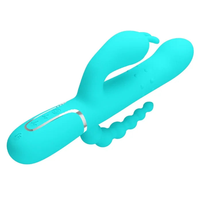 Pretty Love Cammy teal rabbit vibrator with rolling bead modes