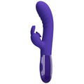Pretty Love Cerberus Youth flexible rabbit clitoral vibrator in purple silicone