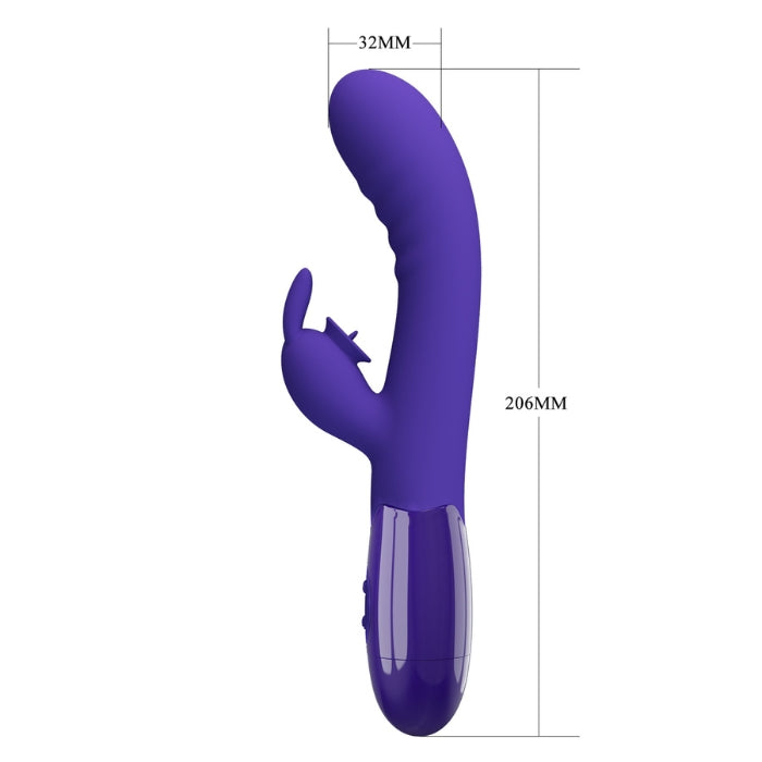 Pretty Love Cerberus Youth flexible rabbit clitoral vibrator in purple