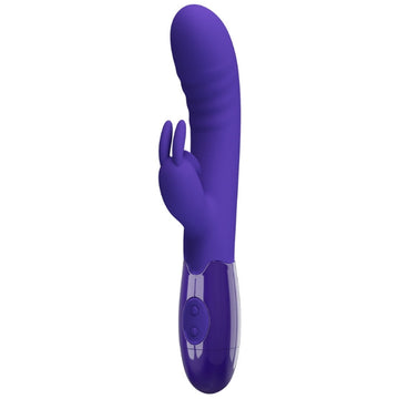 Pretty Love Cerberus Youth flexible rabbit clitoral vibrator in purple silicone