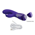 Pretty Love Cerberus Youth flexible rabbit clitoral vibrator in purple silicone