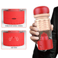 Red Pretty Love Cheresa vibrating masturbator cup with textured sleeve