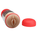 Red-capped silicone anal plug with ribbed base in Pretty Love Cheresa masturbator