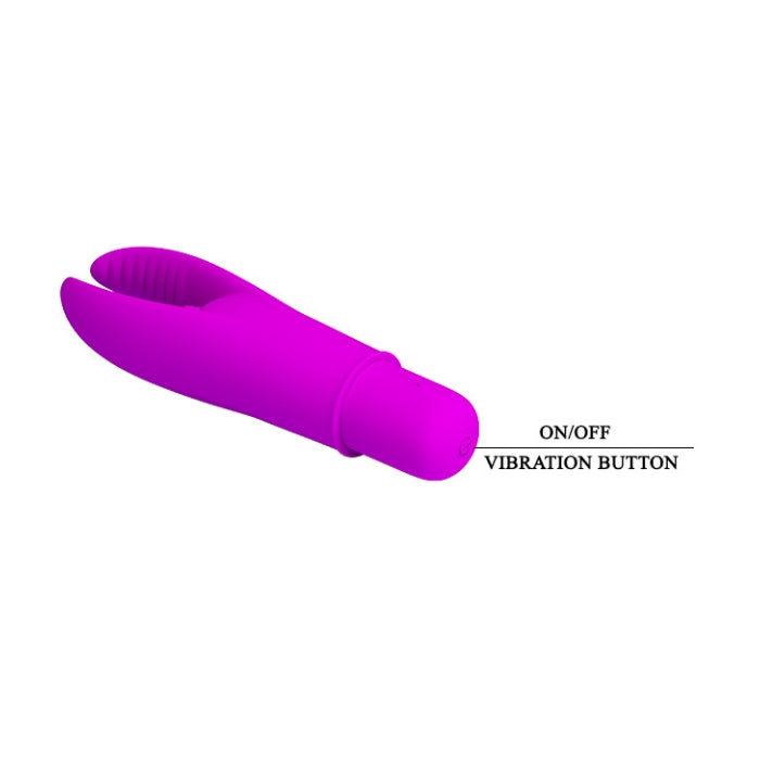 Vibrant purple silicone personal massager with on/off for Pretty Love Clitoral Pincher Vibrator