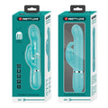 Pretty Love Coale aqua rabbit vibrator with teal silicone and silver band
