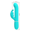 Pretty Love Coale aqua rabbit vibrator with teal silicone and silver band