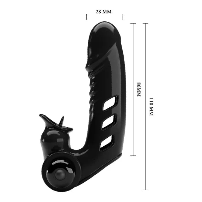 Pretty Love Corbin mini finger clit licker black vibe with curved design