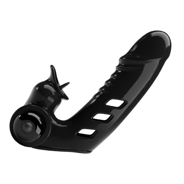 Pretty Love Corbin mini finger clit licker vibe in black glossy plastic