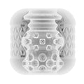 Clear Pretty Love Cory Quickshot masturbator with transparent silicone geometric textures