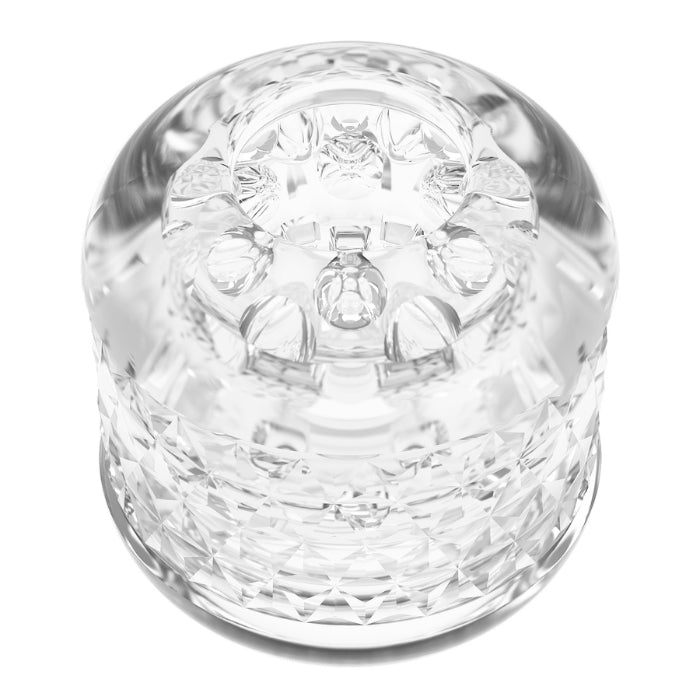 Clear Pretty Love Cory Quickshot masturbator with faceted crystal design