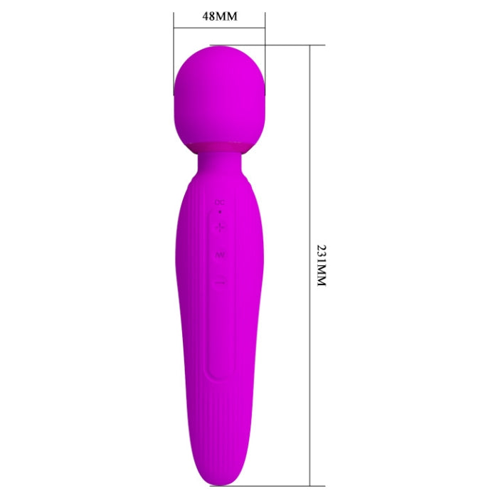 Pretty Love Curtis Wand pink silicone vibrator with rounded head