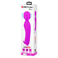 Pretty Love Curtis Wand Massager in pink with purple silicone love curtis wand
