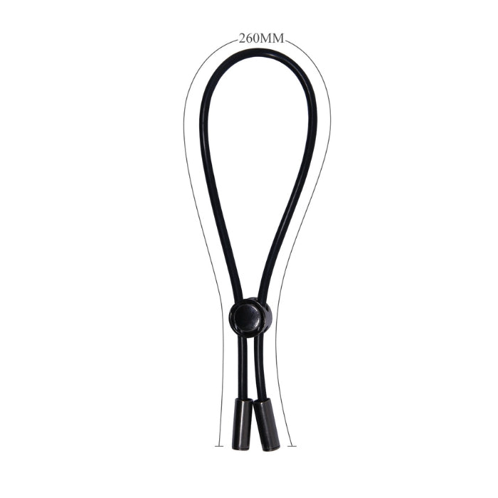 Black Pretty Love Delay ball loop with elastic neck strap and button