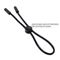 Black Pretty Love Delay cock ring with ball loop, pearl button strap