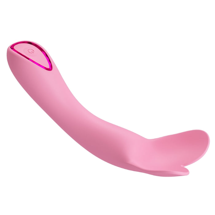 Pretty Love DJ Cock Vibrator - Pink with shining decorative ring