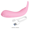 Pretty Love DJ Cock Vibrator - Pink silicone toy with shining decorative ring