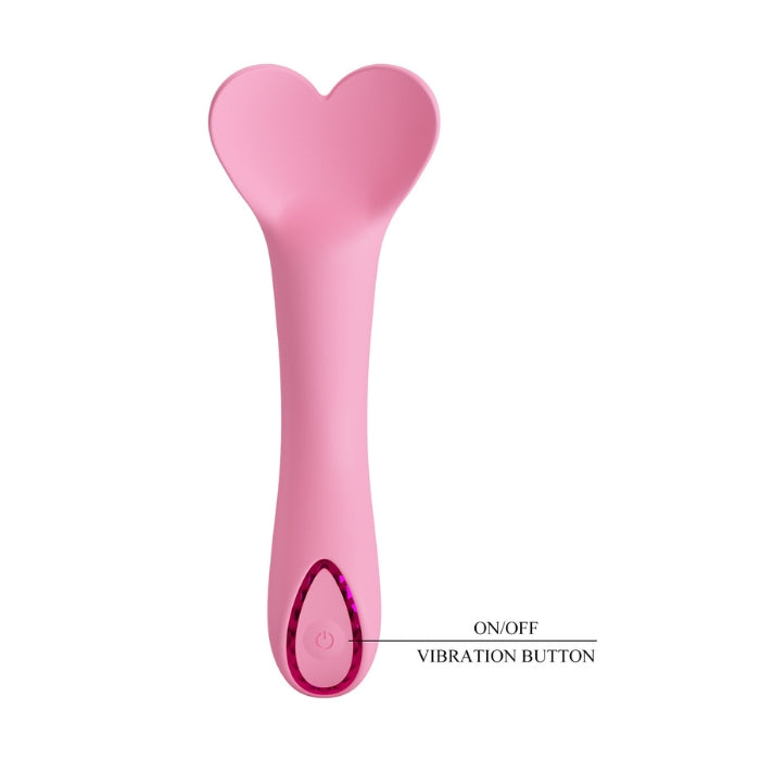 Pink Pretty Love DJ Cock Vibrator with shining decorative ring