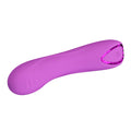 Pretty Love DJ Dick purple vibrator with glossy silicone body and shining decorative ring