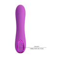 Pretty Love DJ Dick purple vibrator with silicone body and shining ring