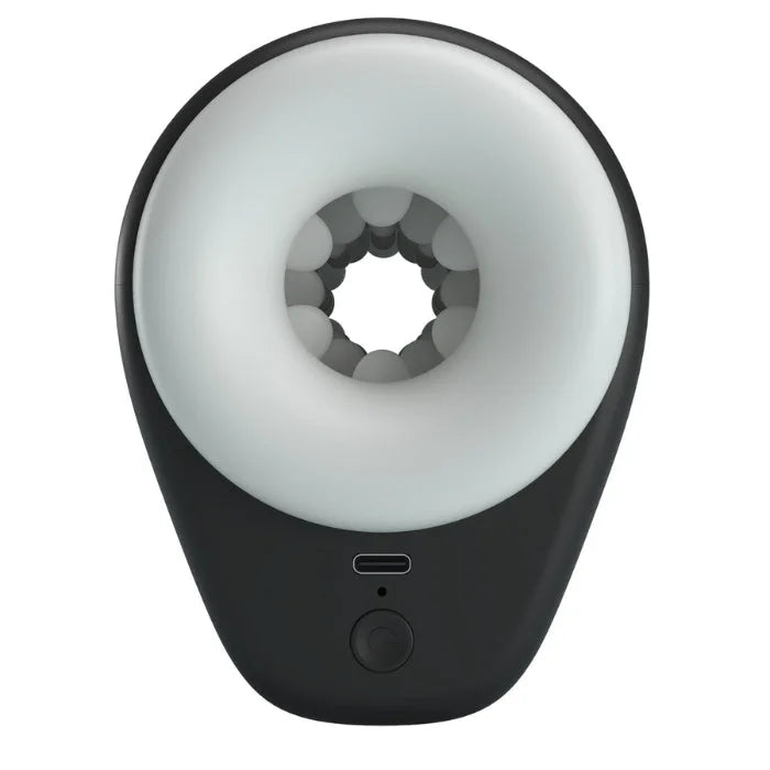Pretty Love DJ Girl black masturbator with illuminated ring and USB-C port