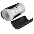 Pretty Love DJ Girl black cylindrical vibrating masturbator with manual squeezing