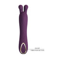 Pretty Love DJ Rabbit vibrator in plum with silicone body