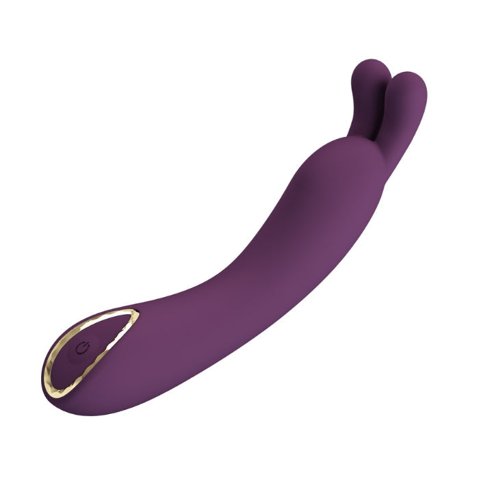 Pretty Love DJ Rabbit vibrator in plum with silicone body