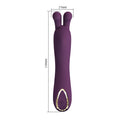 Pretty Love DJ Rabbit vibrator in plum with silicone body